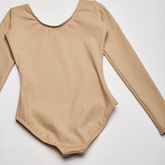 NWOT Girls Long Sleeve Bodysuit Leotards Ballet Dance Gymnastics Outfit - Picture 7 of 8